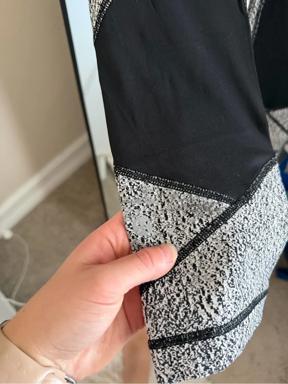 lululemon athletica Black and White Patterned Leggings